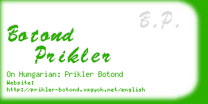 botond prikler business card